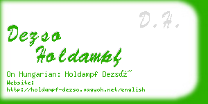 dezso holdampf business card